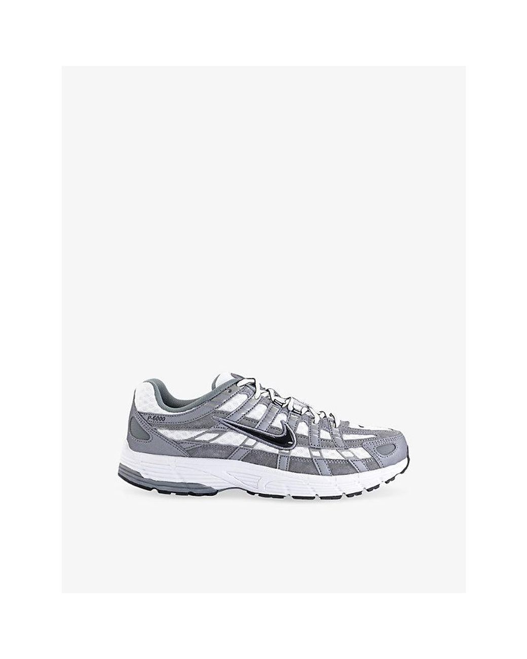 Nike White P-6000 Suede And Mesh Trainers for men