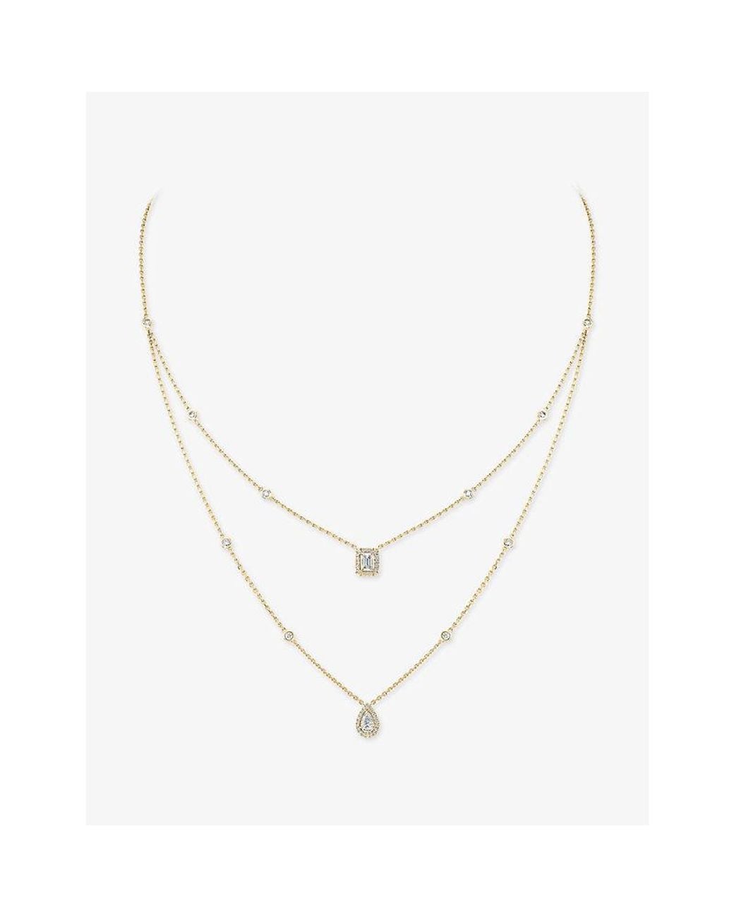 Messika Metallic My Twin 2-Row 18Ct And 0.76Ct Diamond Necklace