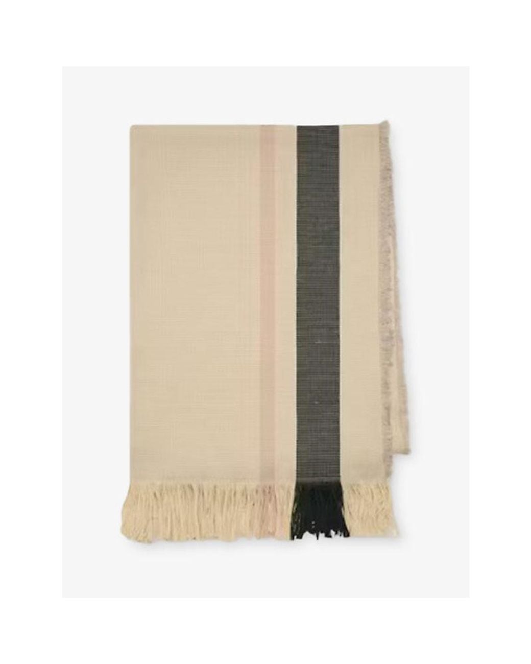 The Row Natural Cadia Striped Cotton And Linen-Blend Scarf