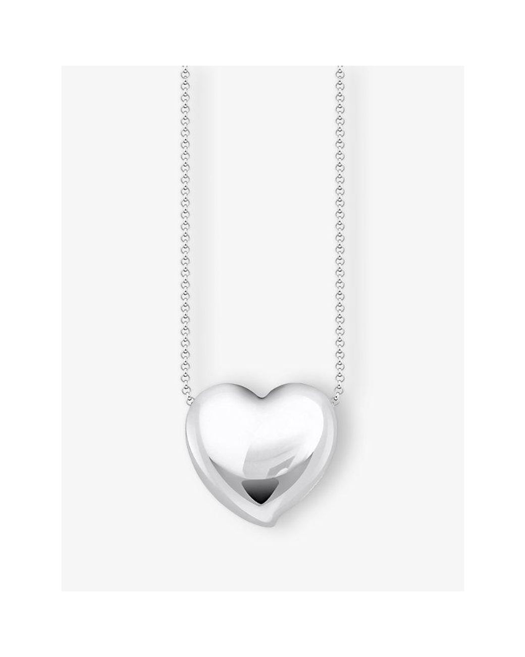 Thomas Sabo White Heart Pendant 925 Sterling Necklace