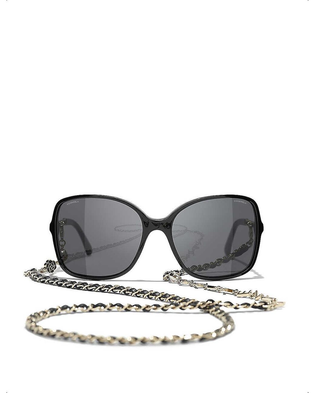Chanel Square Sunglasses in Gray | Lyst