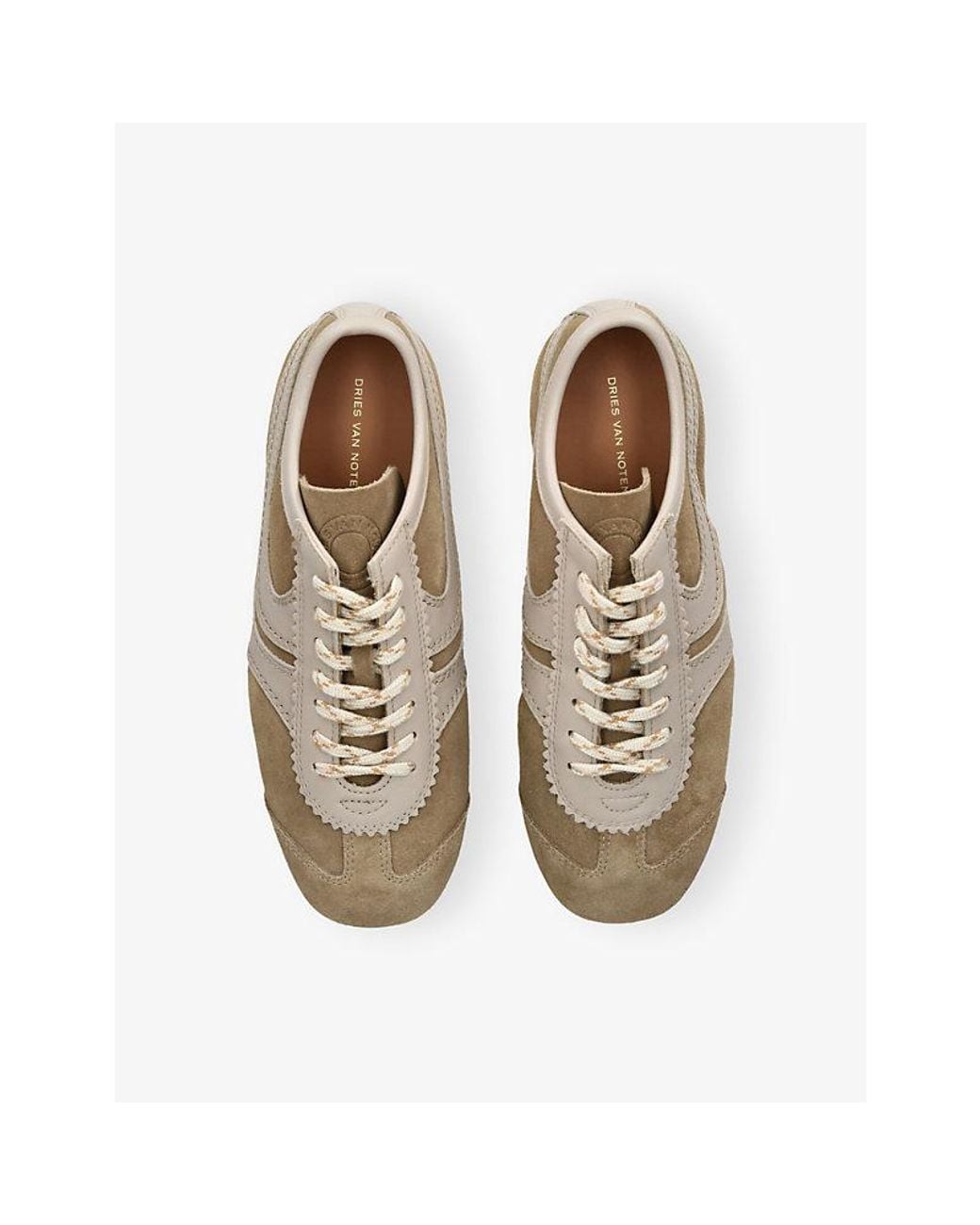 Dries Van Noten Natural Dustin Leather Trainers