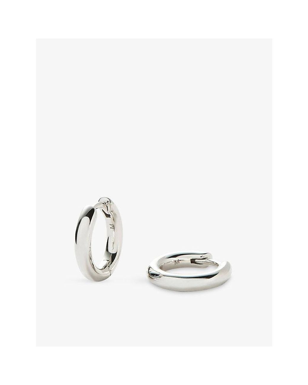 Missoma White Classic Tunnel Mini-Plated Hoop Earrings