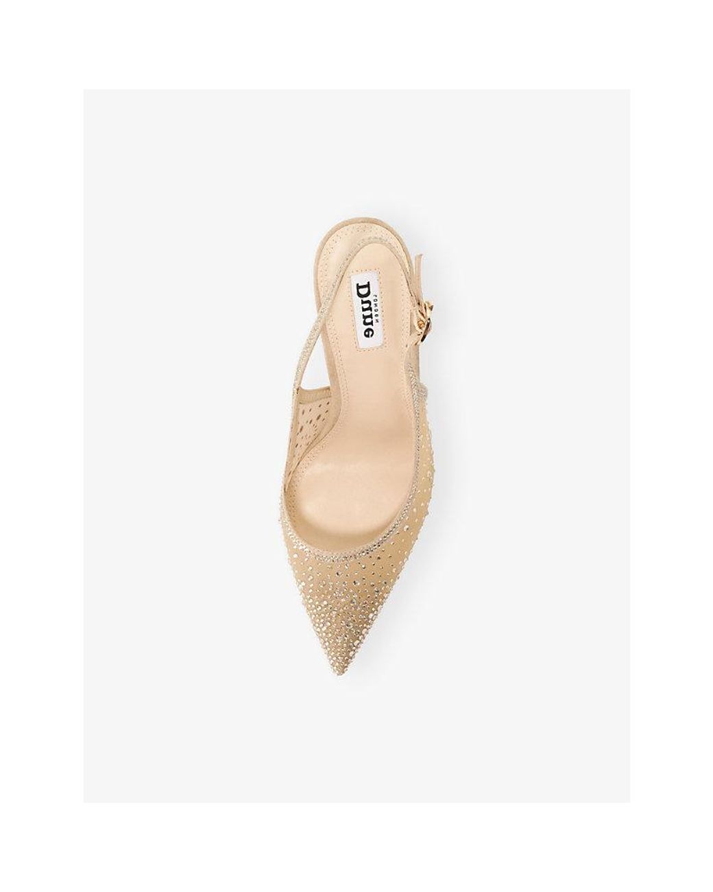 Dune Natural Compassionate Rhinestone-Embellished Mesh Courts