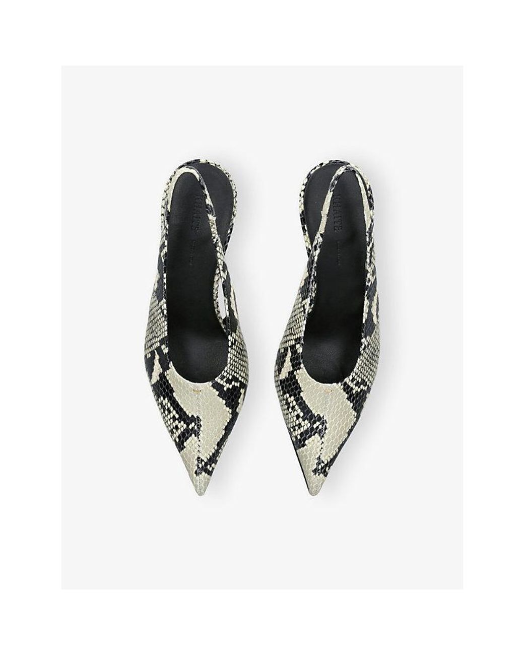 Khaite Metallic Bella 55 Leather Slingbacks