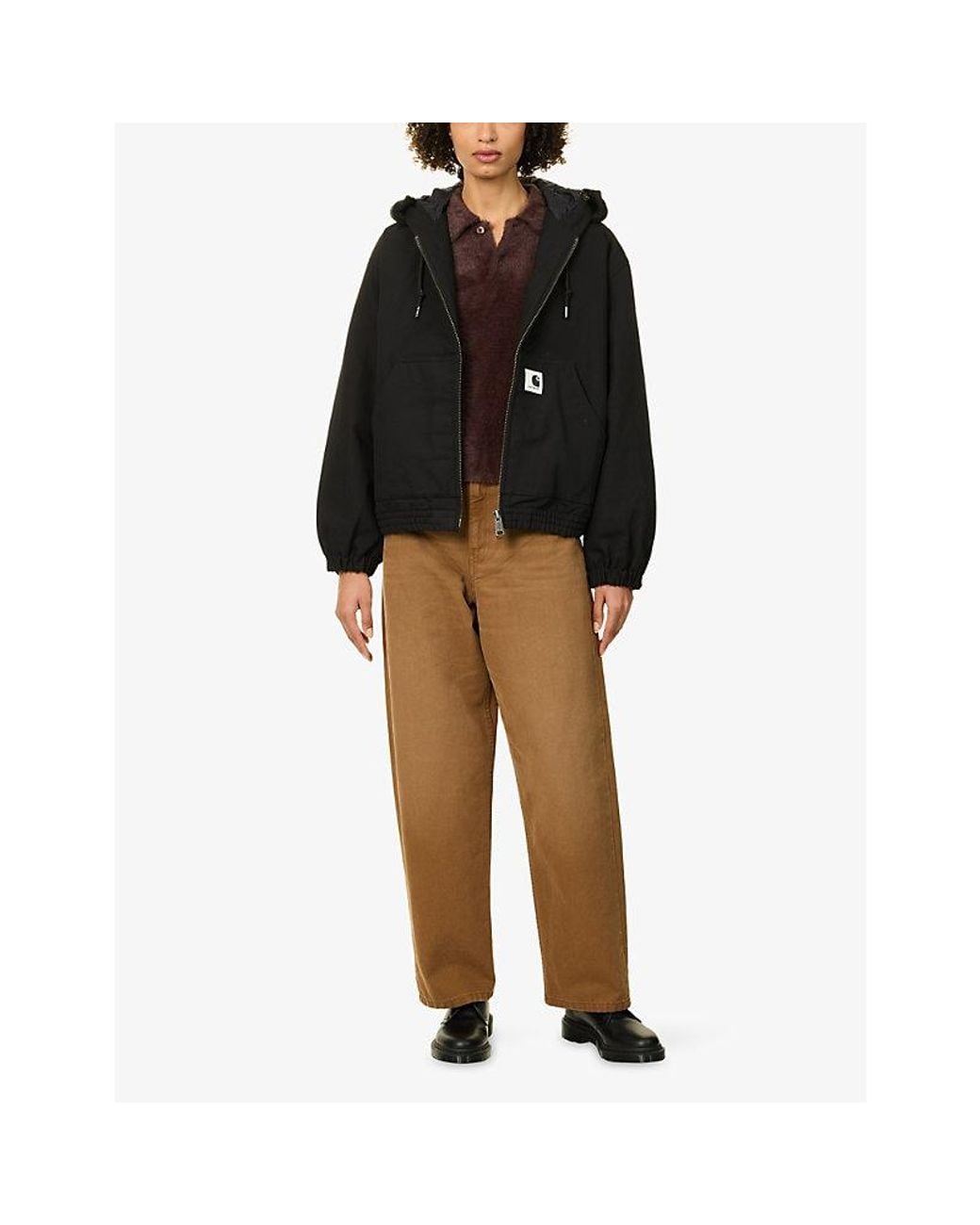 Carhartt Black Corey Hooded Cotton Jacket