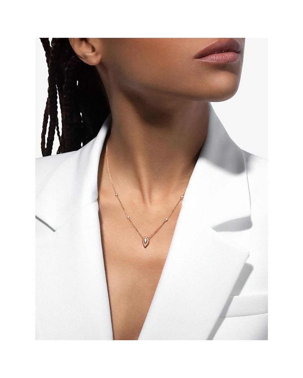 Messika Metallic Fiery And 0.10Ct Diamond Necklace