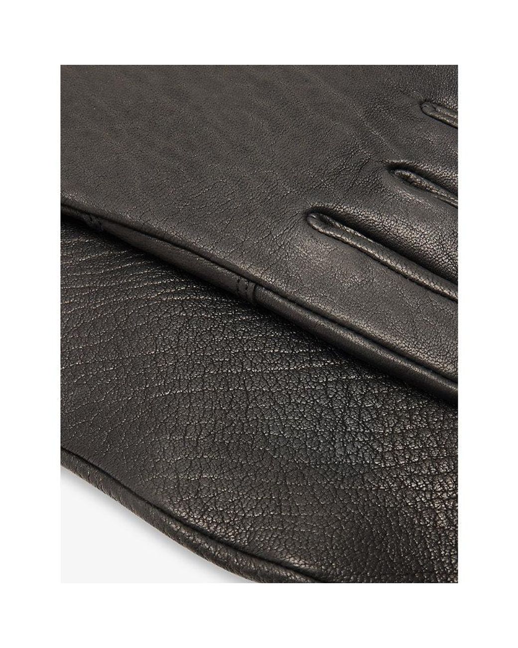 Rick Owens Black Flared Leather Gloves
