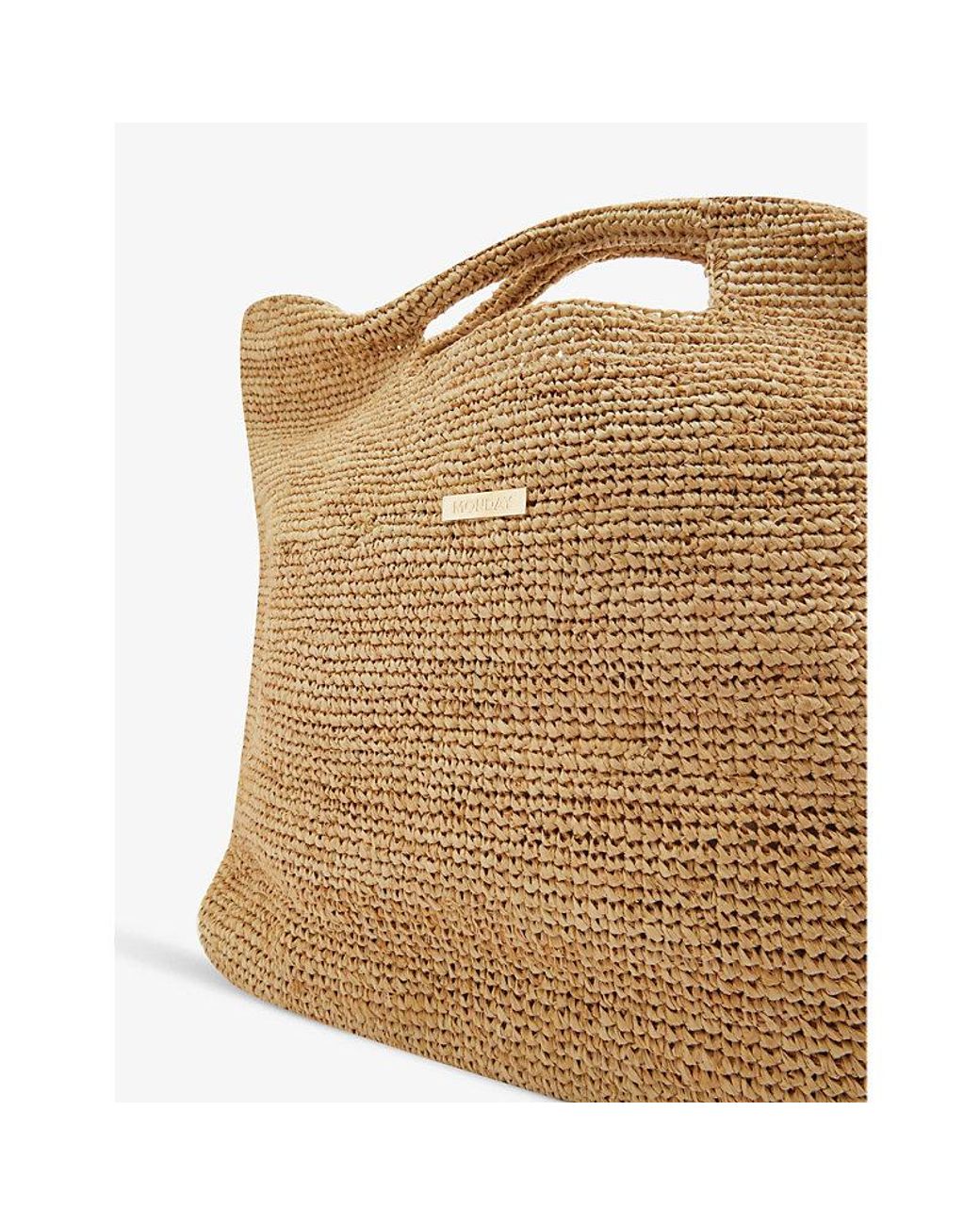 Cheap Monday Metallic Paloma Large Raffia Top-Handle Bag