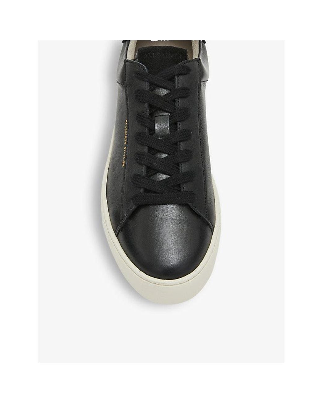 AllSaints Black Shana Leather Low-Top Trainers