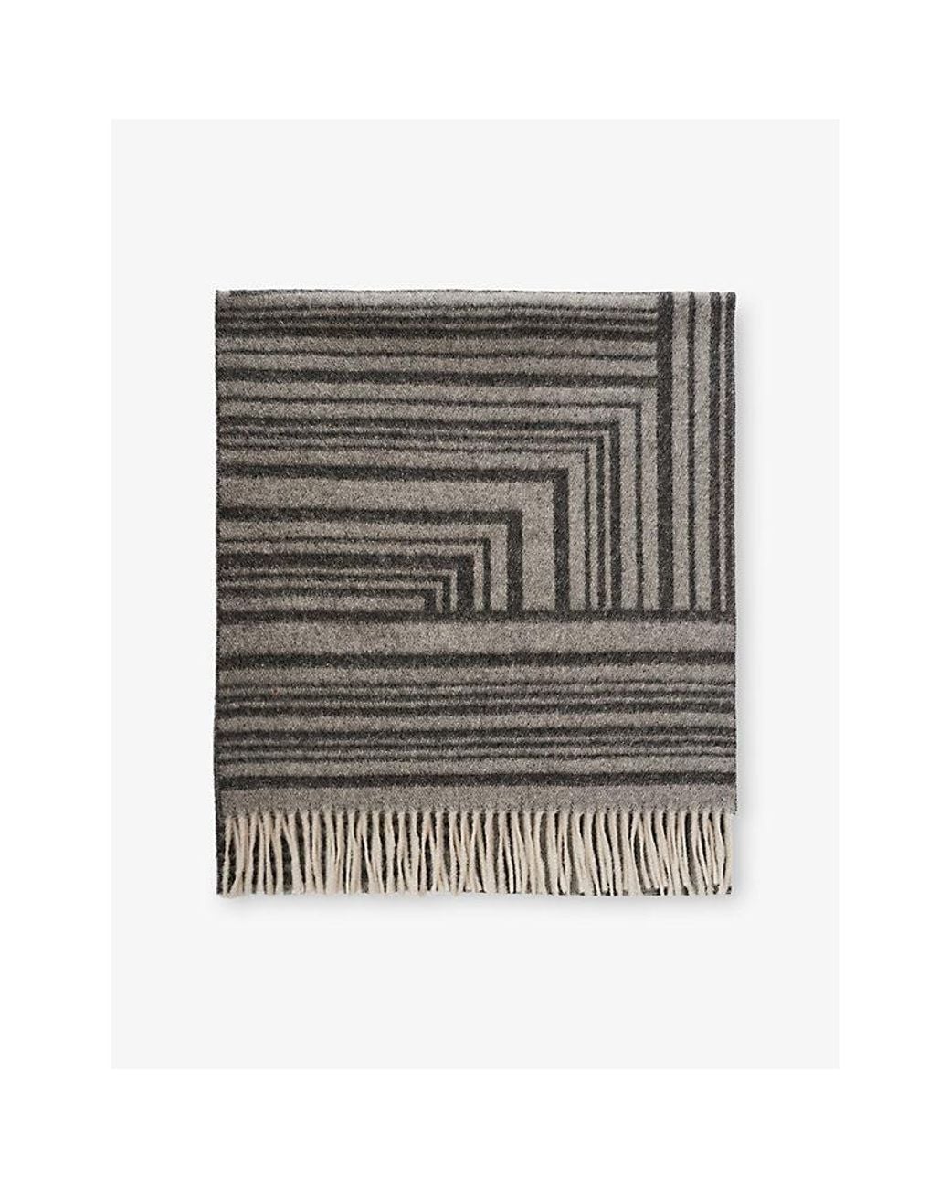 Joseph Gray Ayla Grid-Pattern Wool And Cashmere Scarf