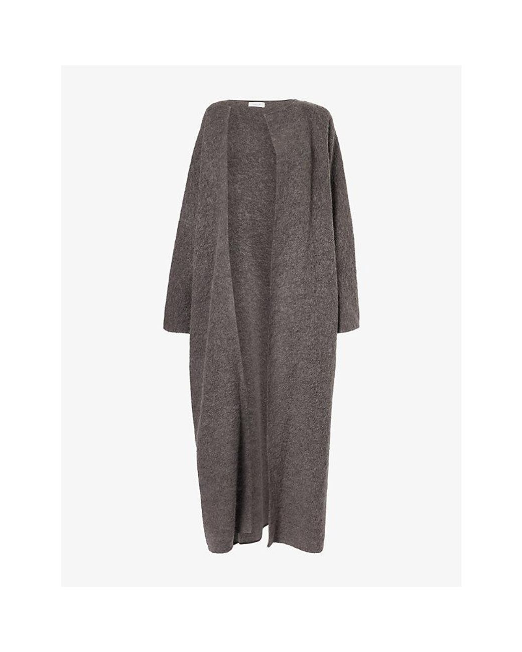 Ruohan Gray Raas Longline Wool-Blend Coat