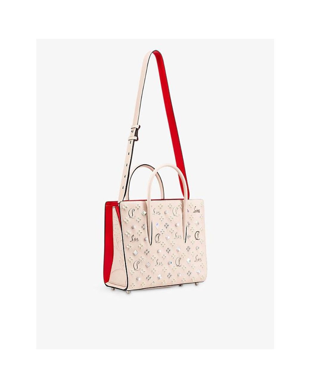 Christian Louboutin Letche Coloured Leather Tote Bag in Pink