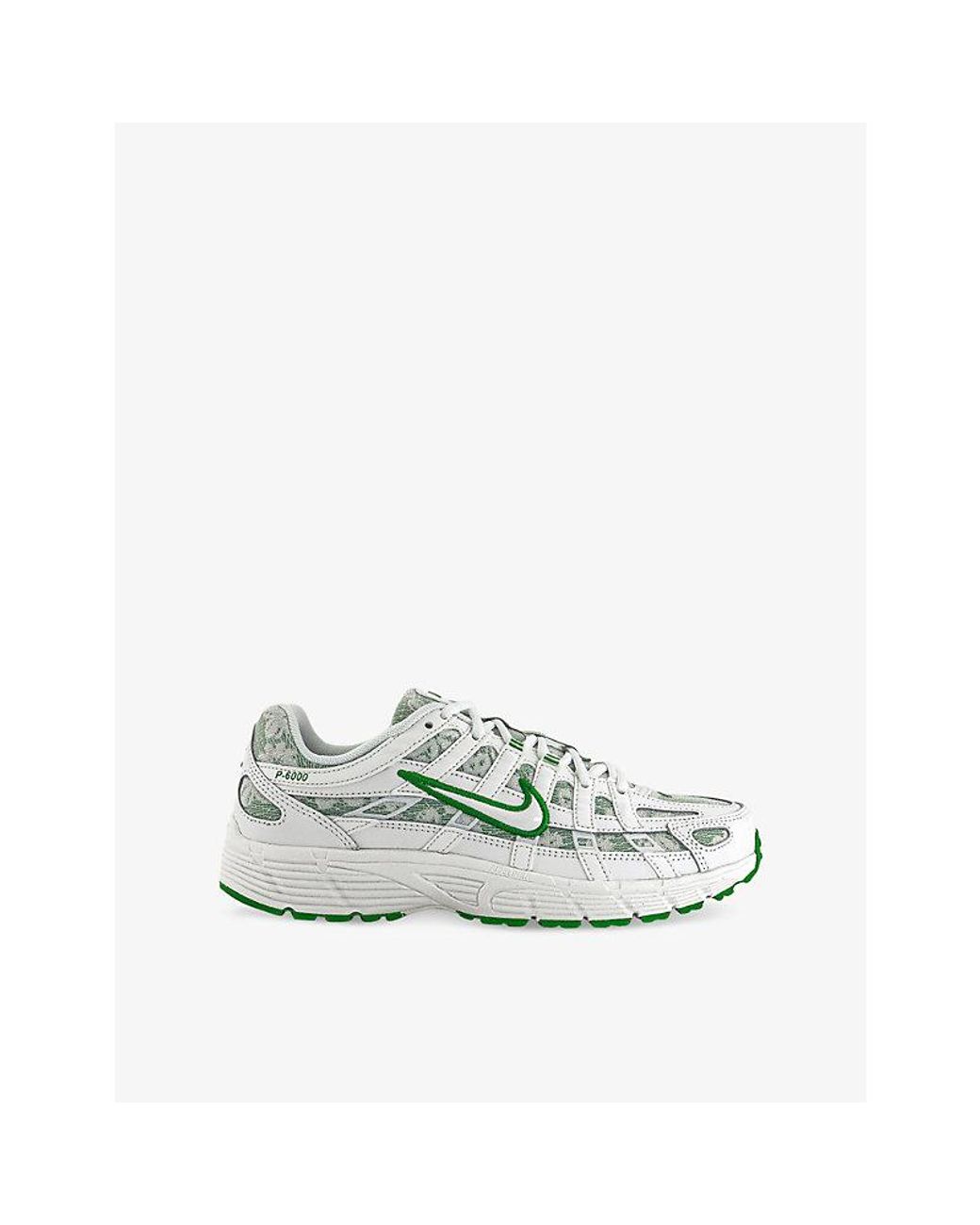 Nike White P-6000 Woven Low-Top Trainers