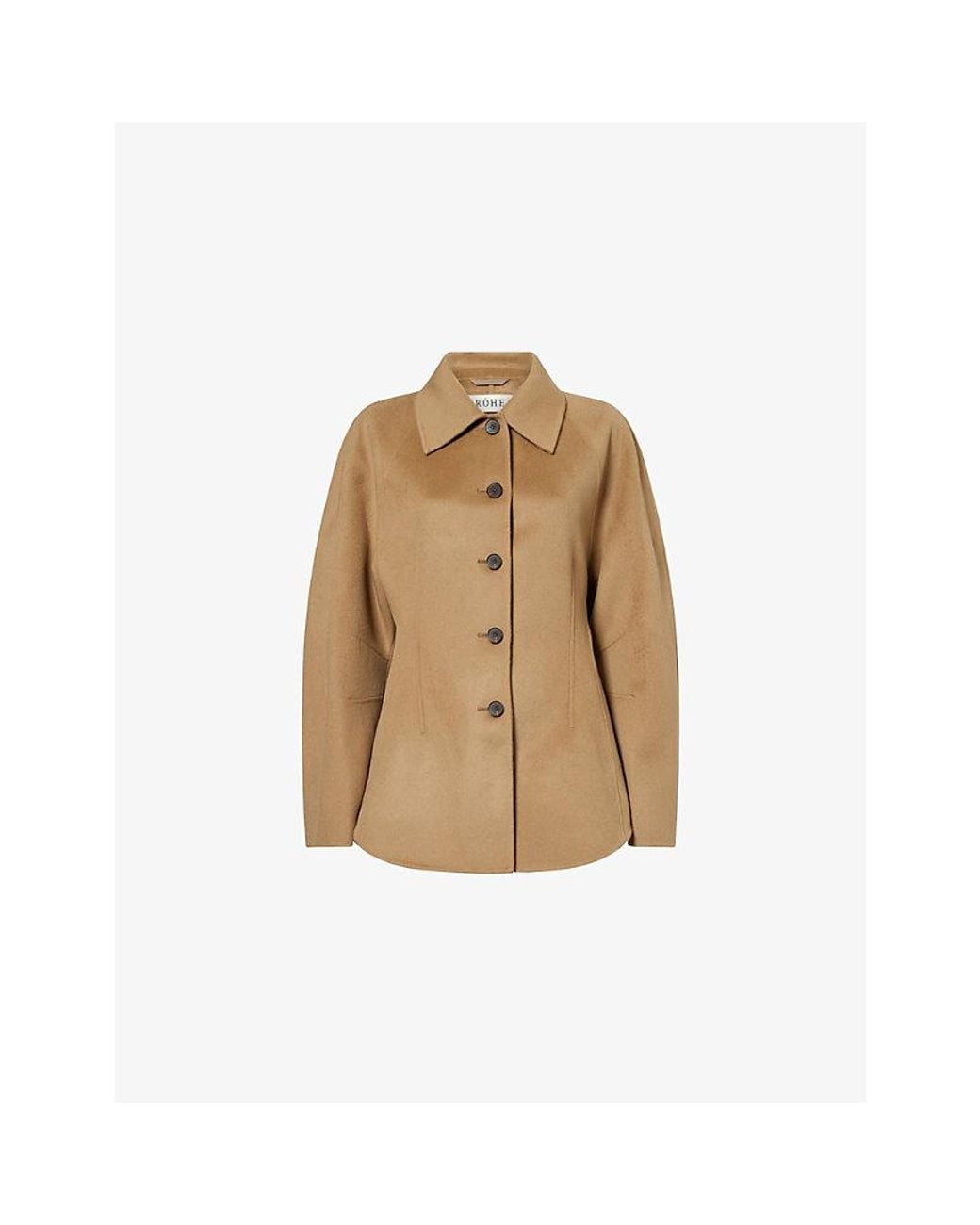 RÓHE Frames Natural Sculptural Wool-Blend Jacket
