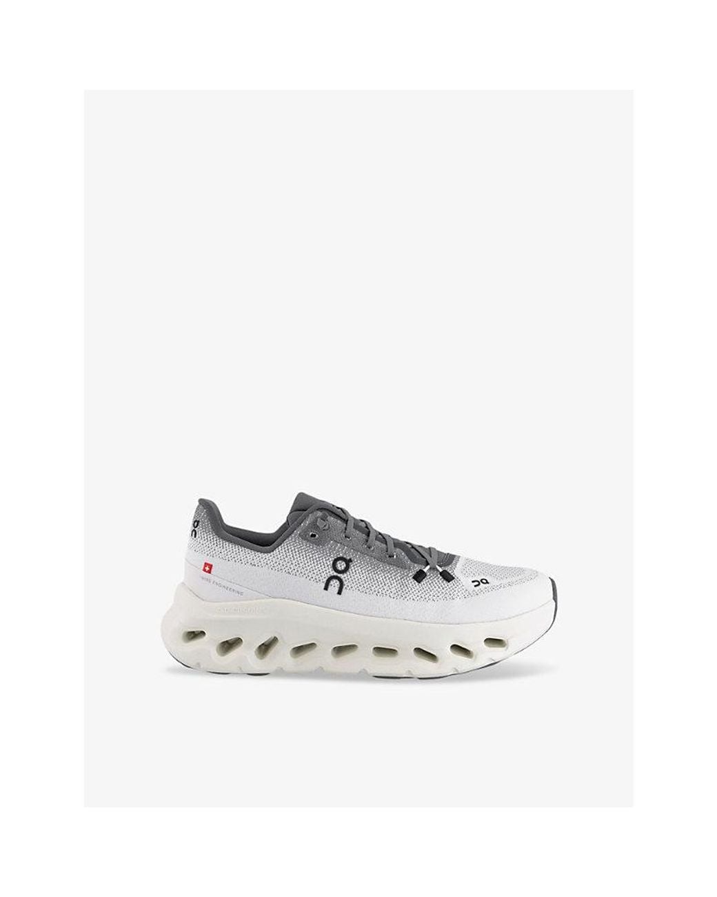 On Shoes White Cloudtilt Cushied-Sole Woven Low-Top Trainers for men