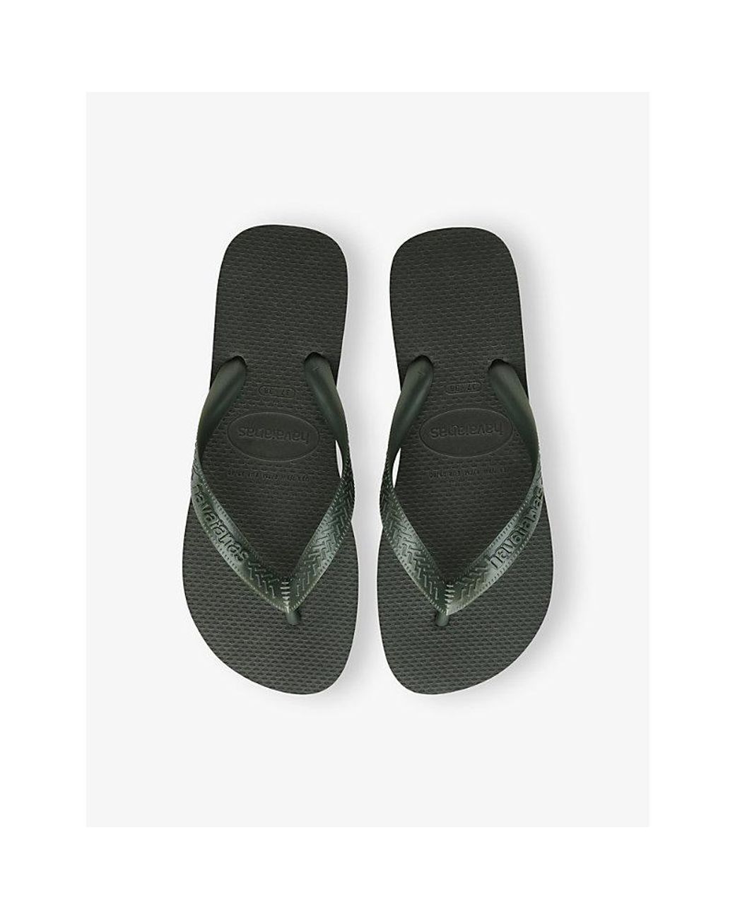 Havaianas Green Tiras Logo-Embossed Rubber Flip-Flops