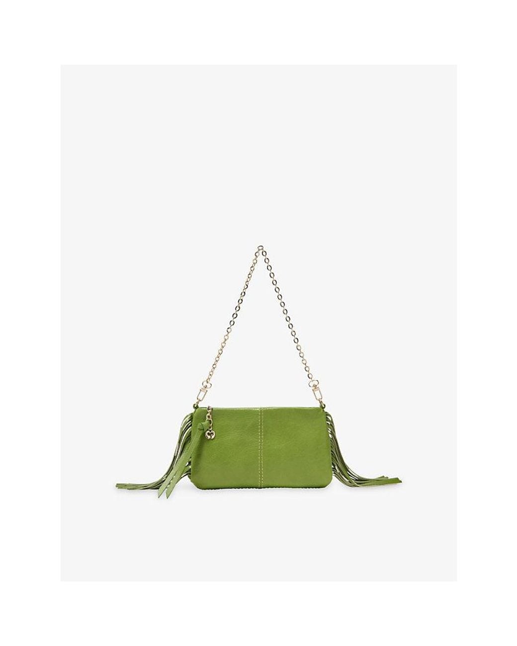 Maje Green Miss M Leather Pouch Bag