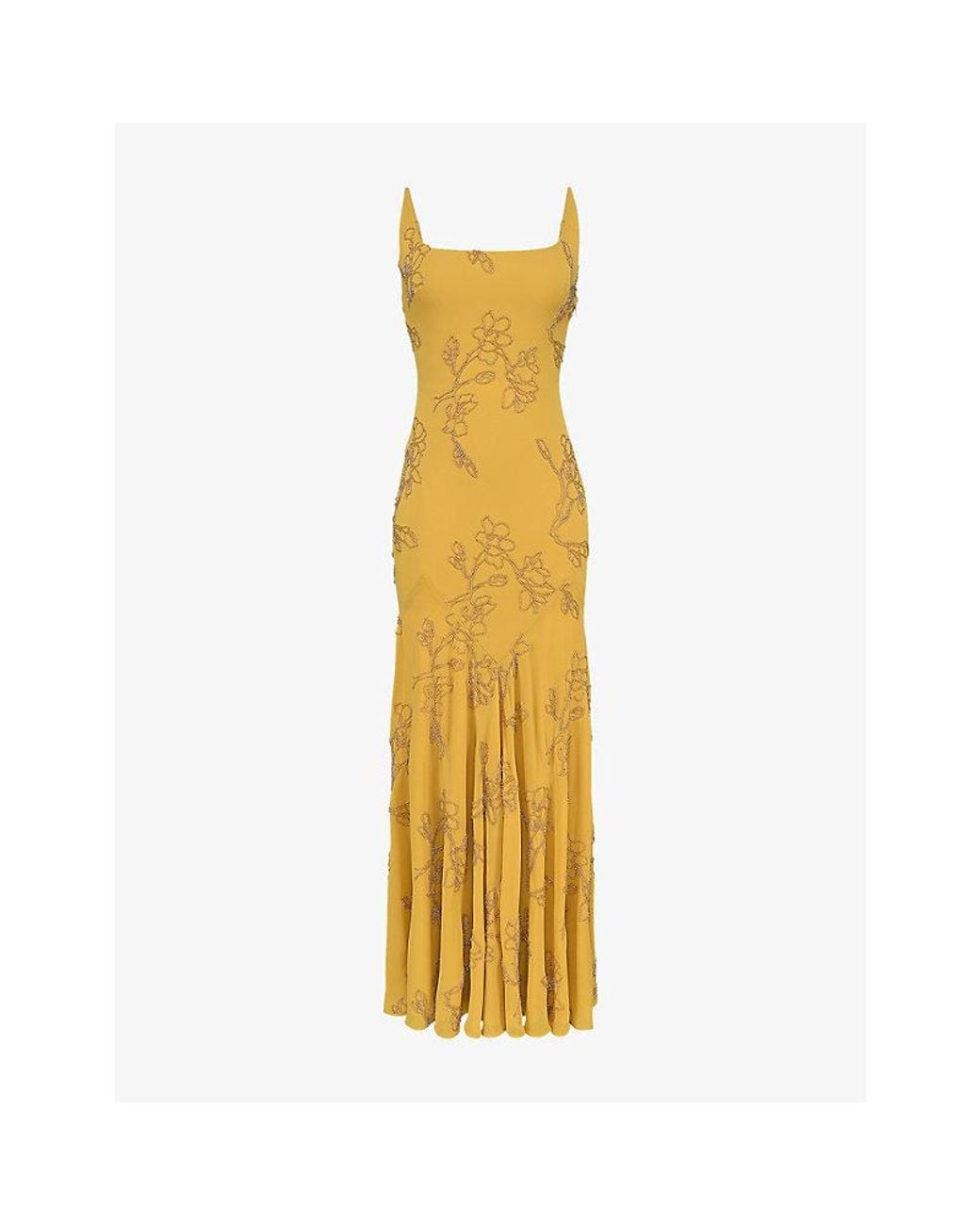 House Of Cb Rosalia Hand-Beaded Woven Maxi Dress Xs (A-C Cup) in Metallic |  Lyst