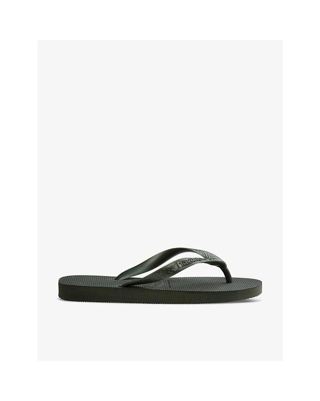 Havaianas Green Tiras Logo-Embossed Rubber Flip-Flops