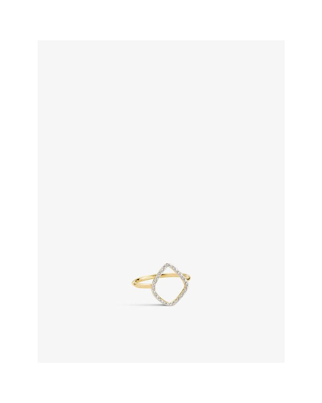 Monica Vinader White Riva Kite 18Ct Vermeil And 0.045Ct Diamond Ring