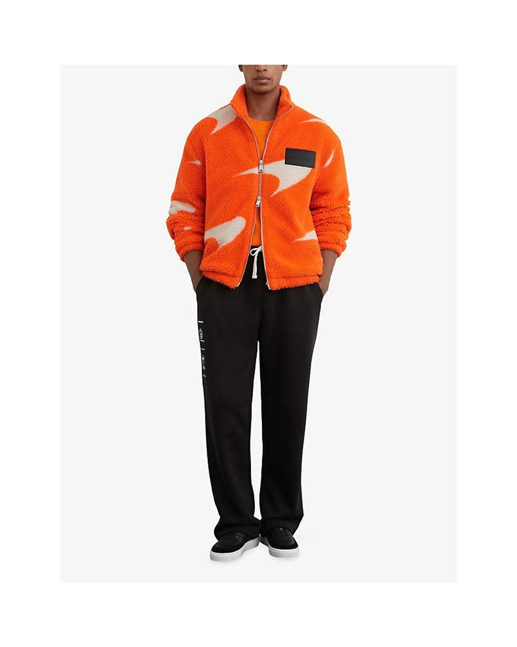 Reiss Orange X Mclaren Racing Team Collection King Fleece Jacket for men