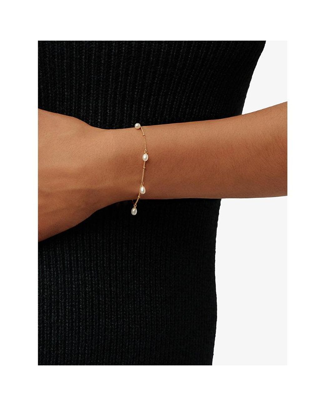 Missoma Metallic Pearl Baya 18Ct Vermeil Baroque Chain Bracelet