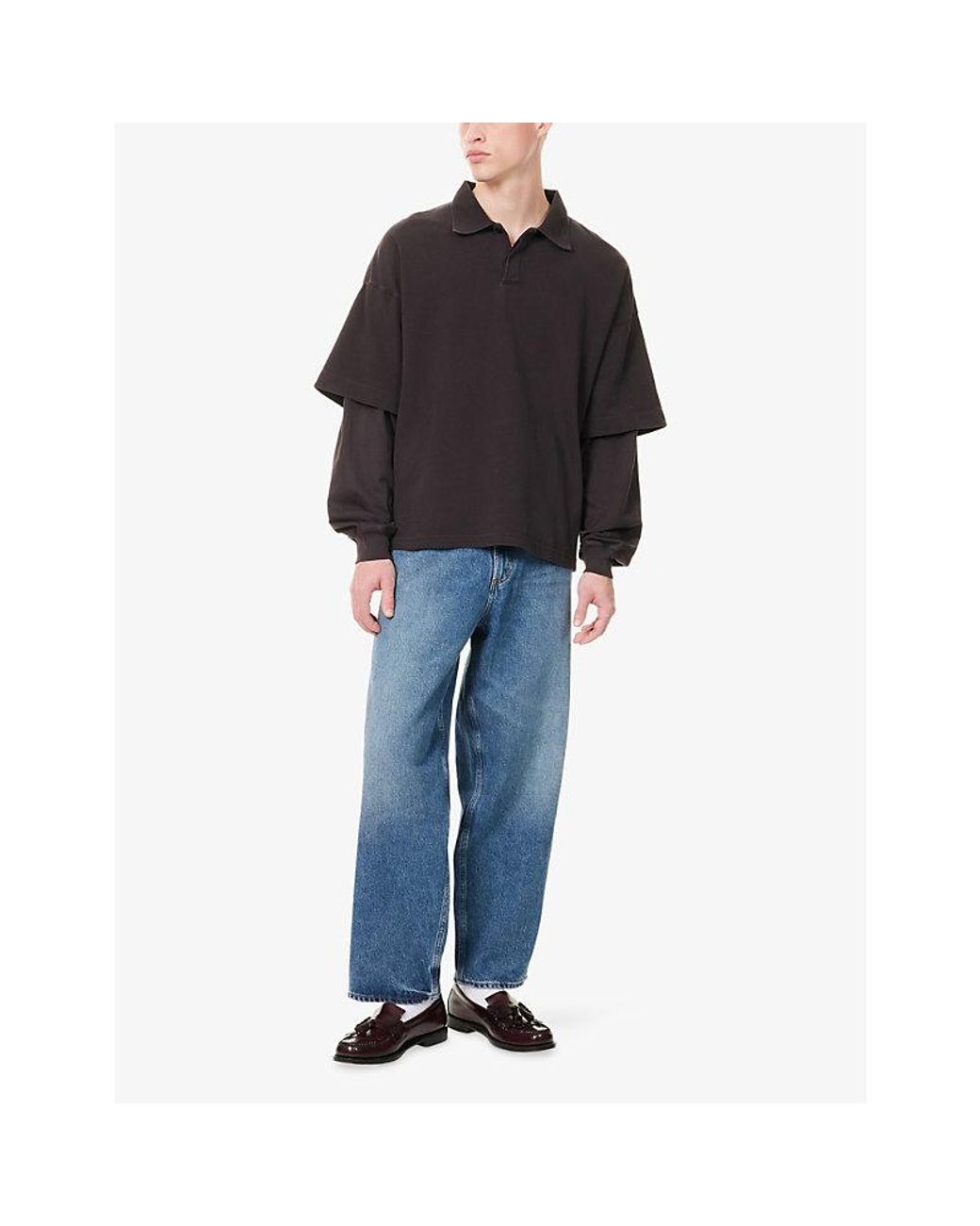 Agolde Blue Deka Tailored Tapered-Leg Denim Jeans for men