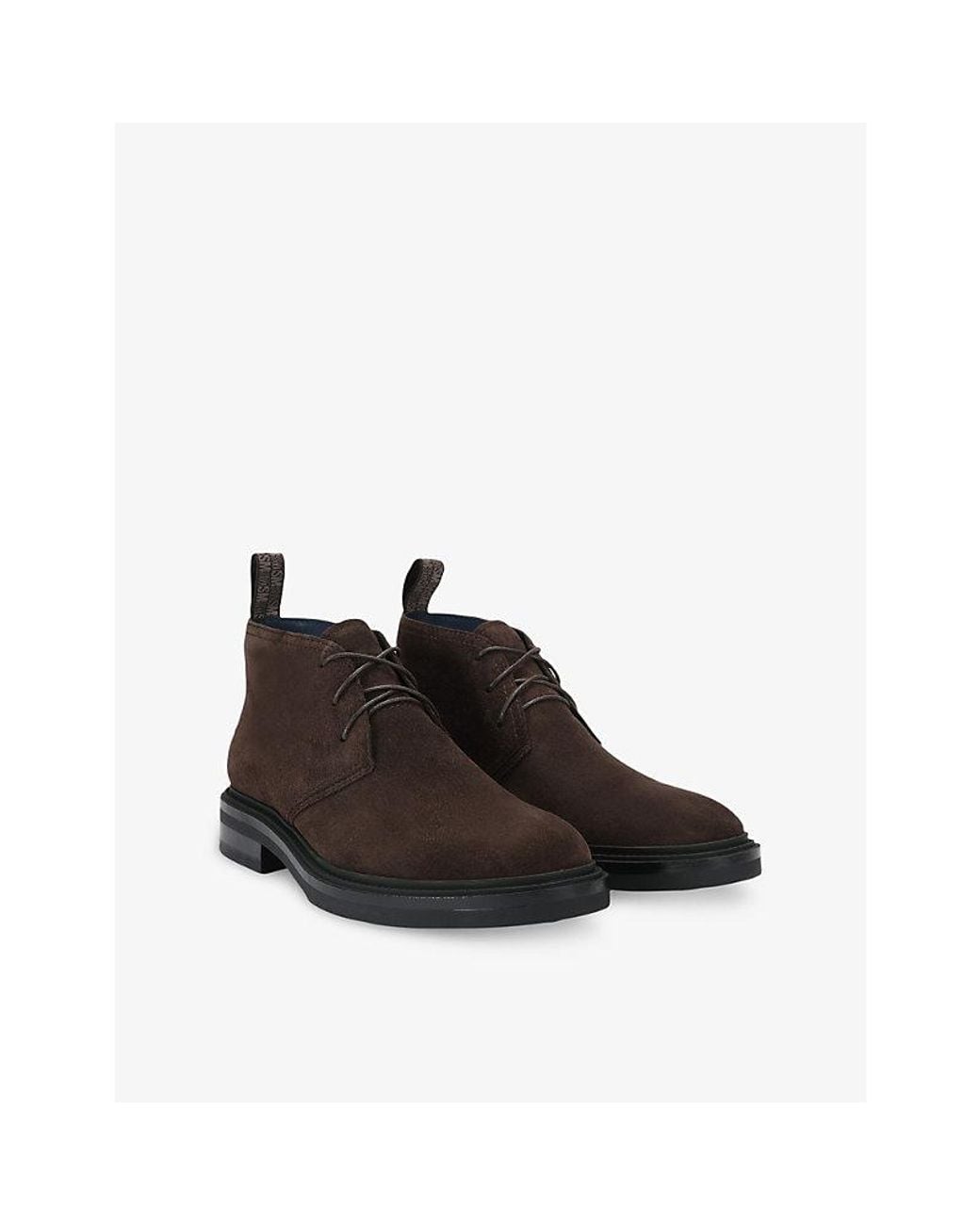 Steve Madden Black Harper Suede Desert Boots for men