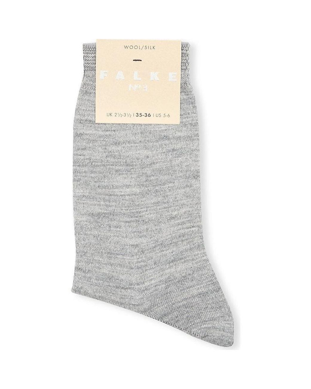 Falke Gray No 3 Wool-Silk Socks