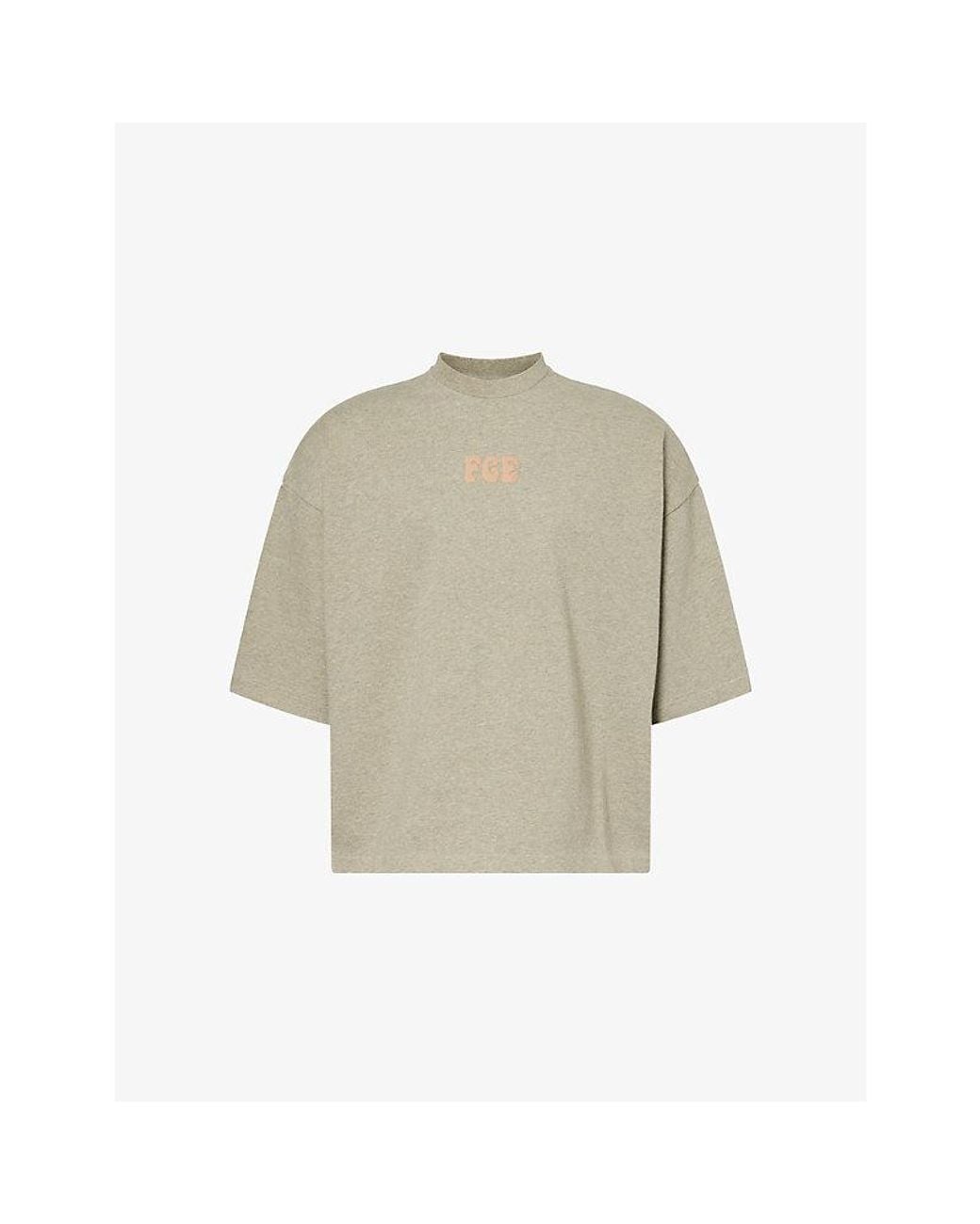 Fear Of God Natural Merch Short-Sleeve Cotton T-Shirt for men