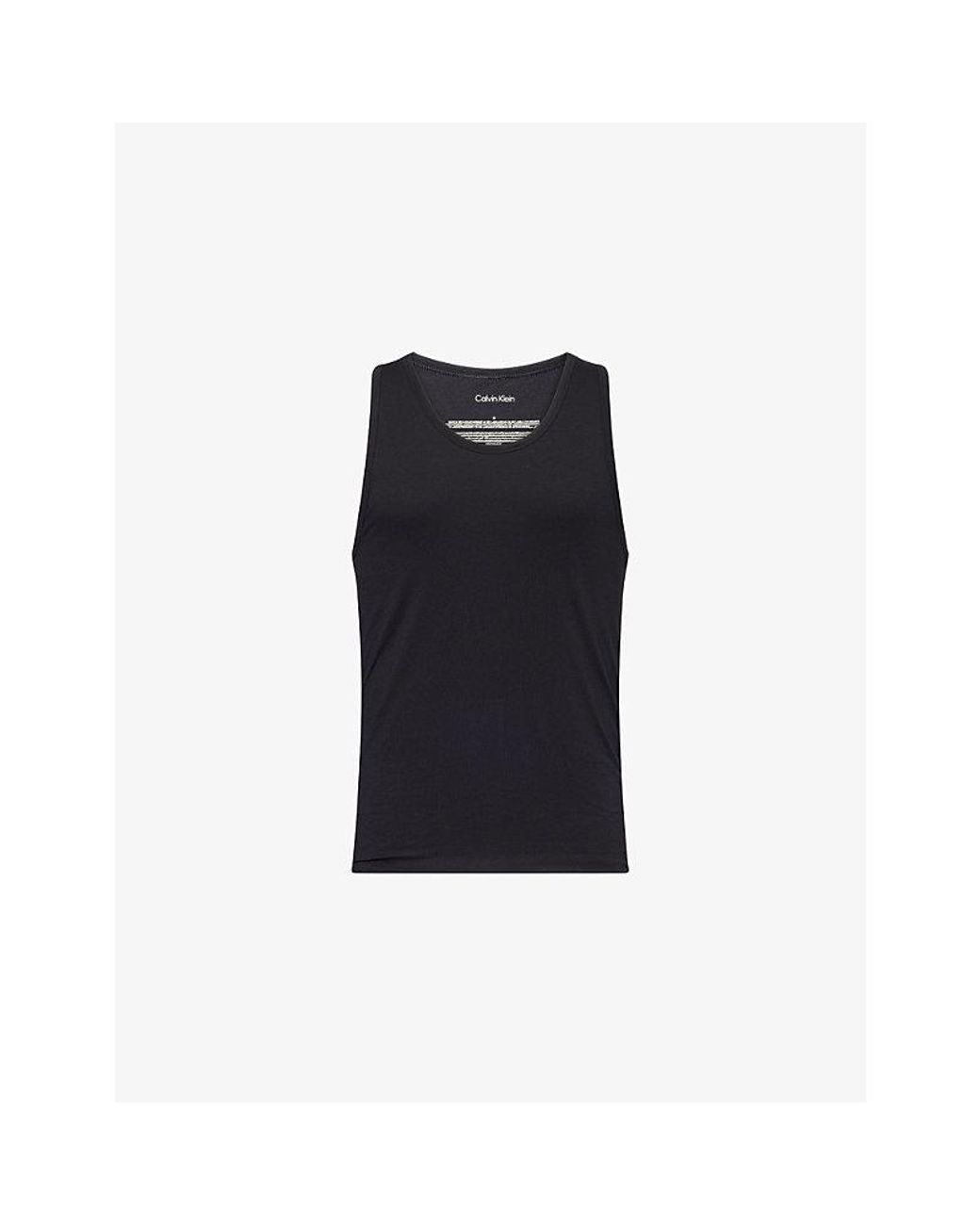 Calvin Klein Blue Lounge Regular-Fit Pack Of Three Cotton-Jersey Tank Tops for men