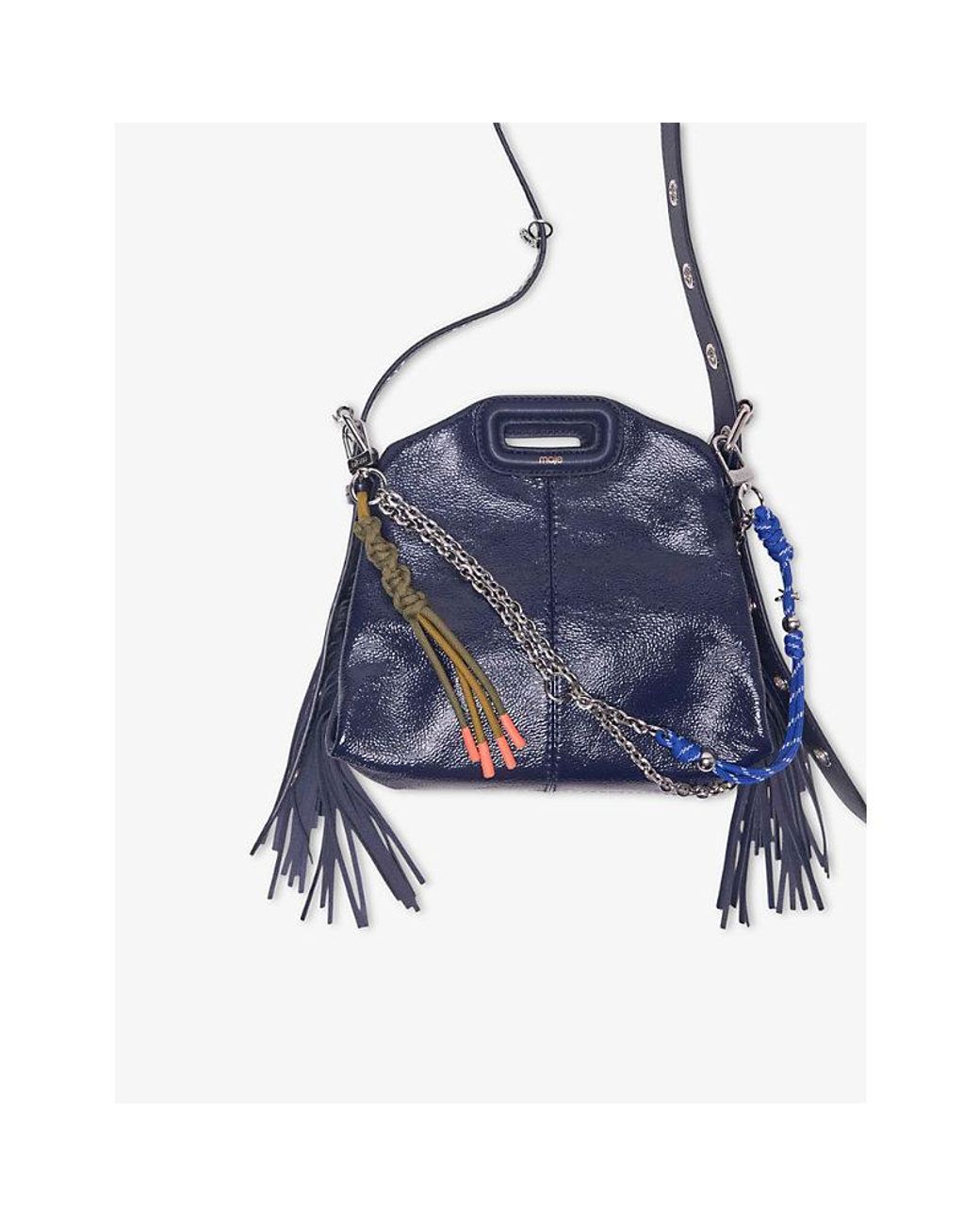 Maje White Chain Cord Bag Charm