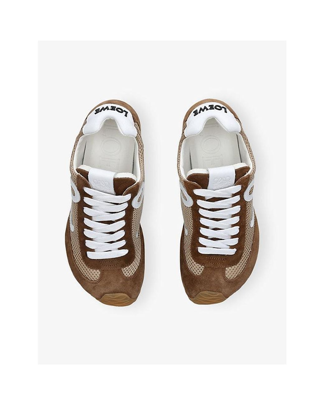 Loewe Natural Ballet Runner 2.0 Suede And Mesh Trainers