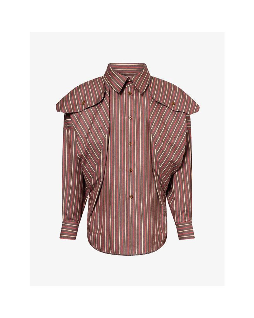 Vivienne Westwood Purple Broad Striped Cotton Shirt for men