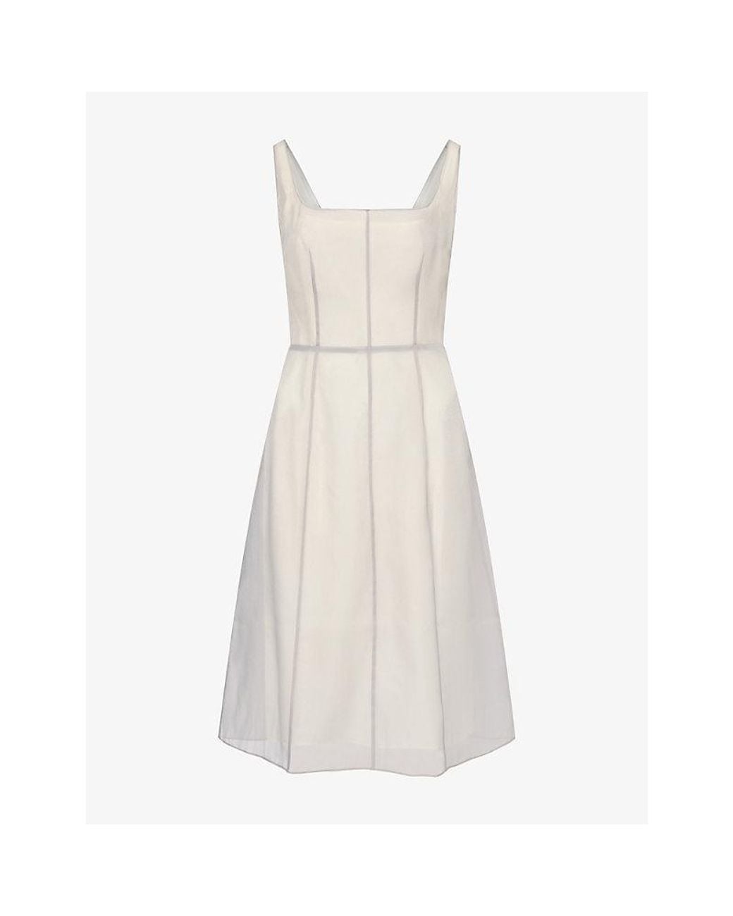 Reformation White X Alexa Chung Ghost Sheer Woven Midi Dress