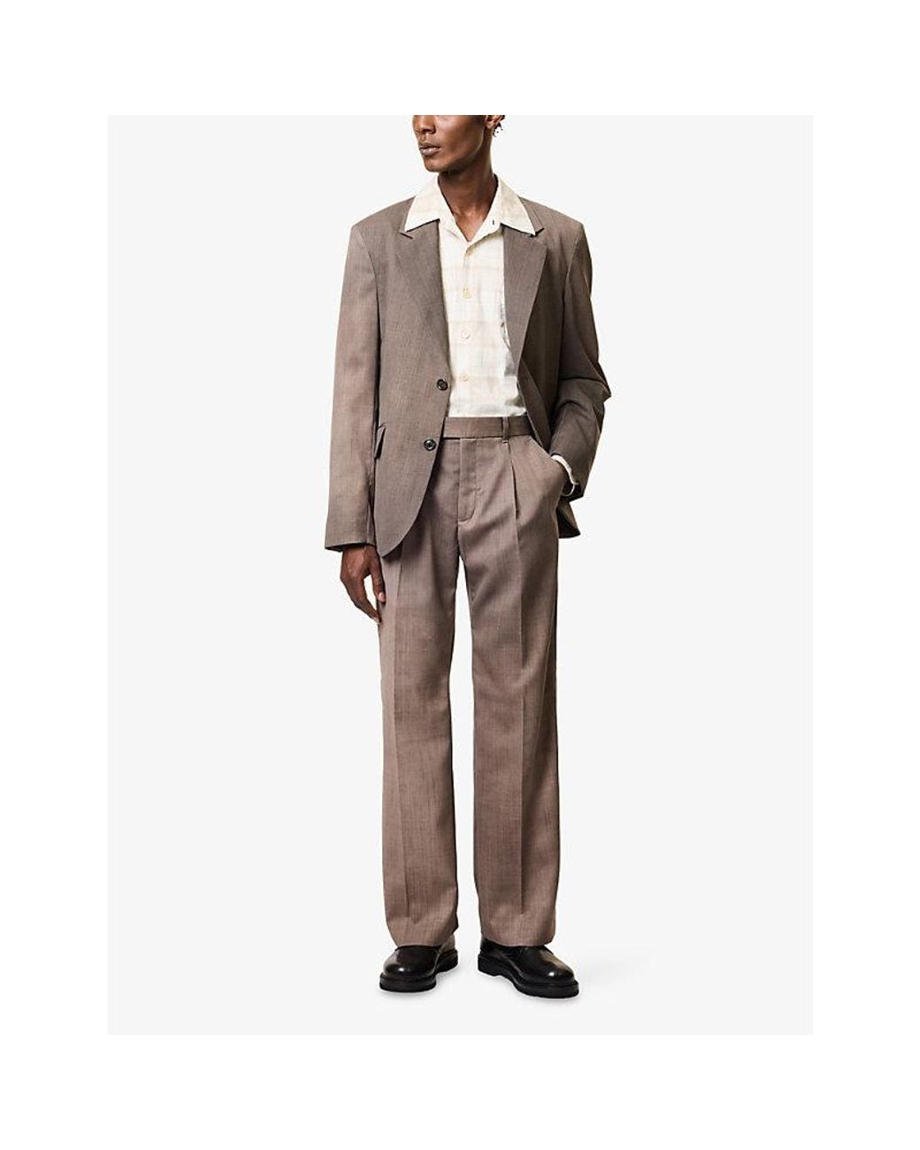 Our Legacy Brown Slack Relaxed-Fit Wool Blend Trouser for men