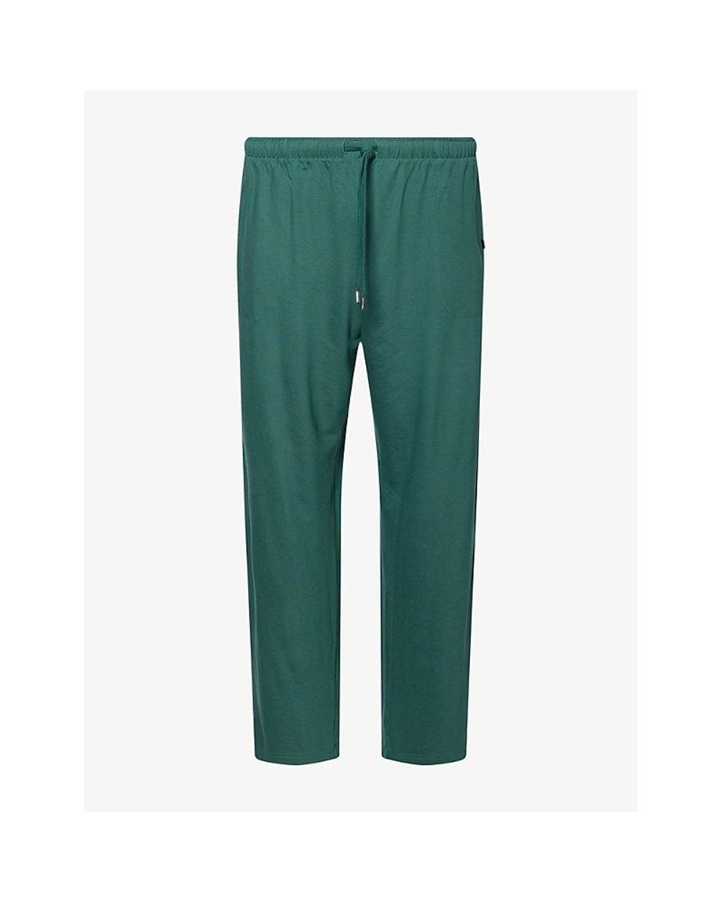 Derek Rose Green Basel Modal-Jersey Lounge Trousers for men