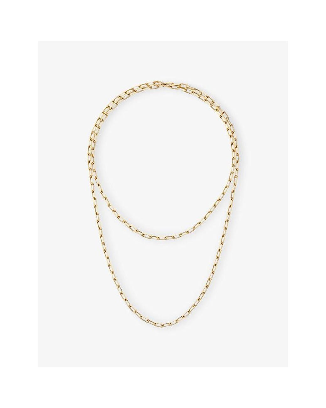 Cartier Metallic Santos De Small Long 18Ct- Chain Necklace