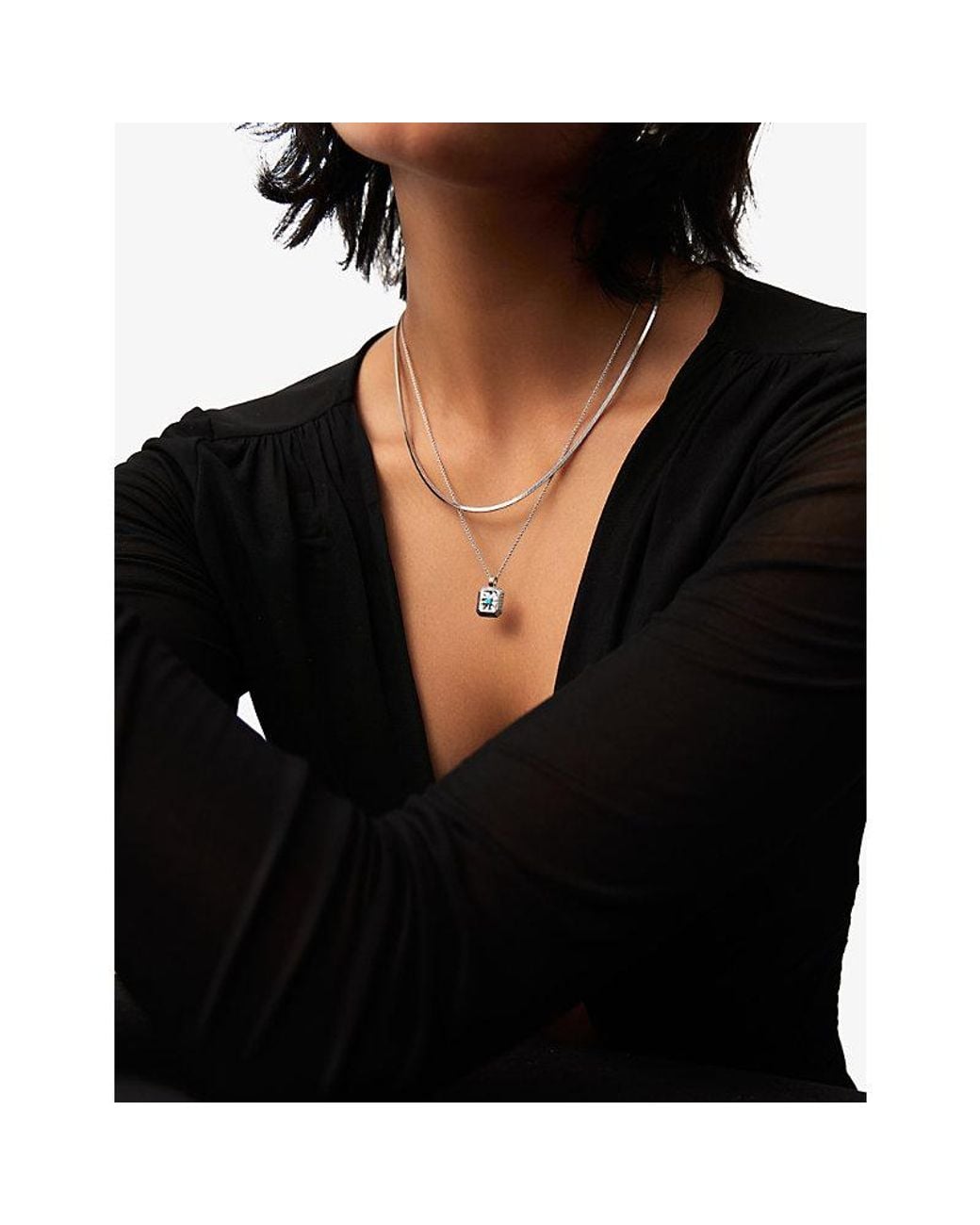 Missoma Metallic December Birthstone Sterling- And Crystal Pendant Necklace