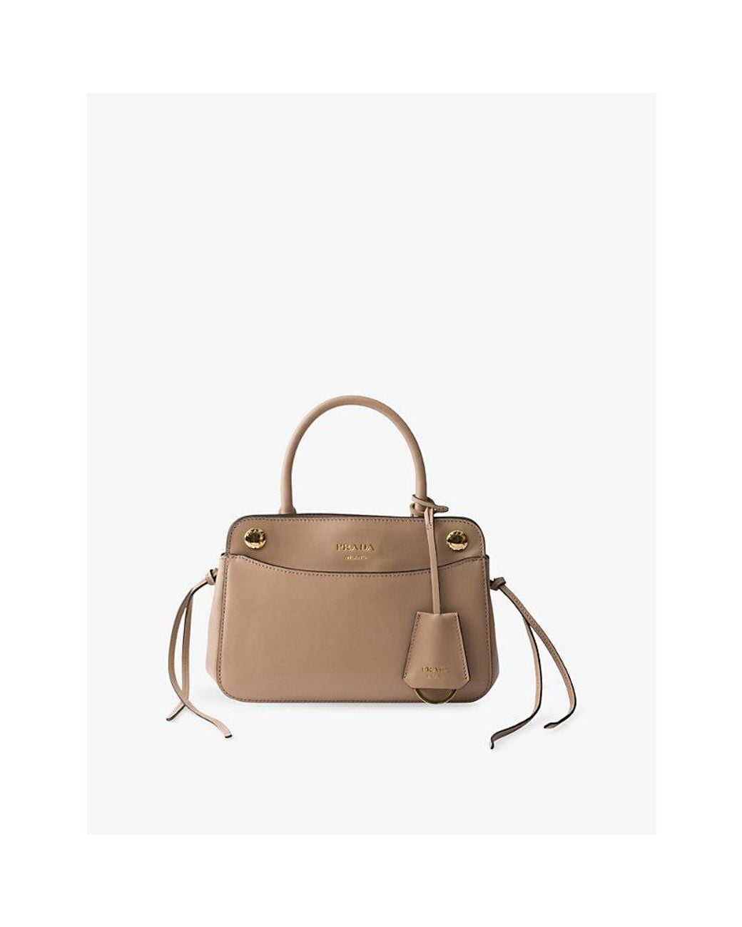 Prada Brown Carry Mini Leather Top-Handle Bag