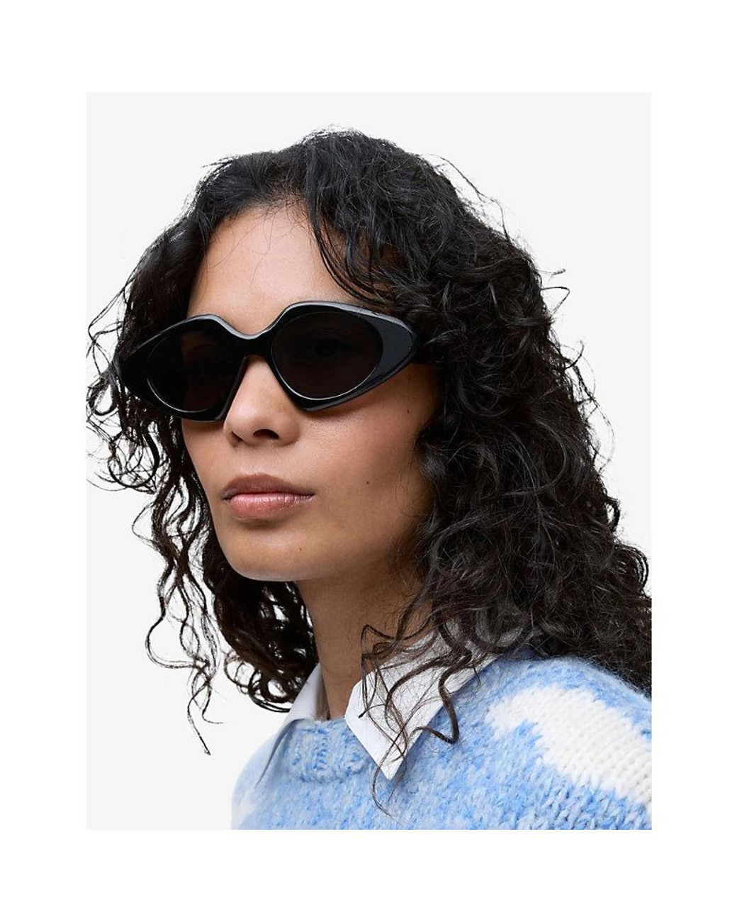 Loewe Black Triangle Slim Acetate Sunglasses