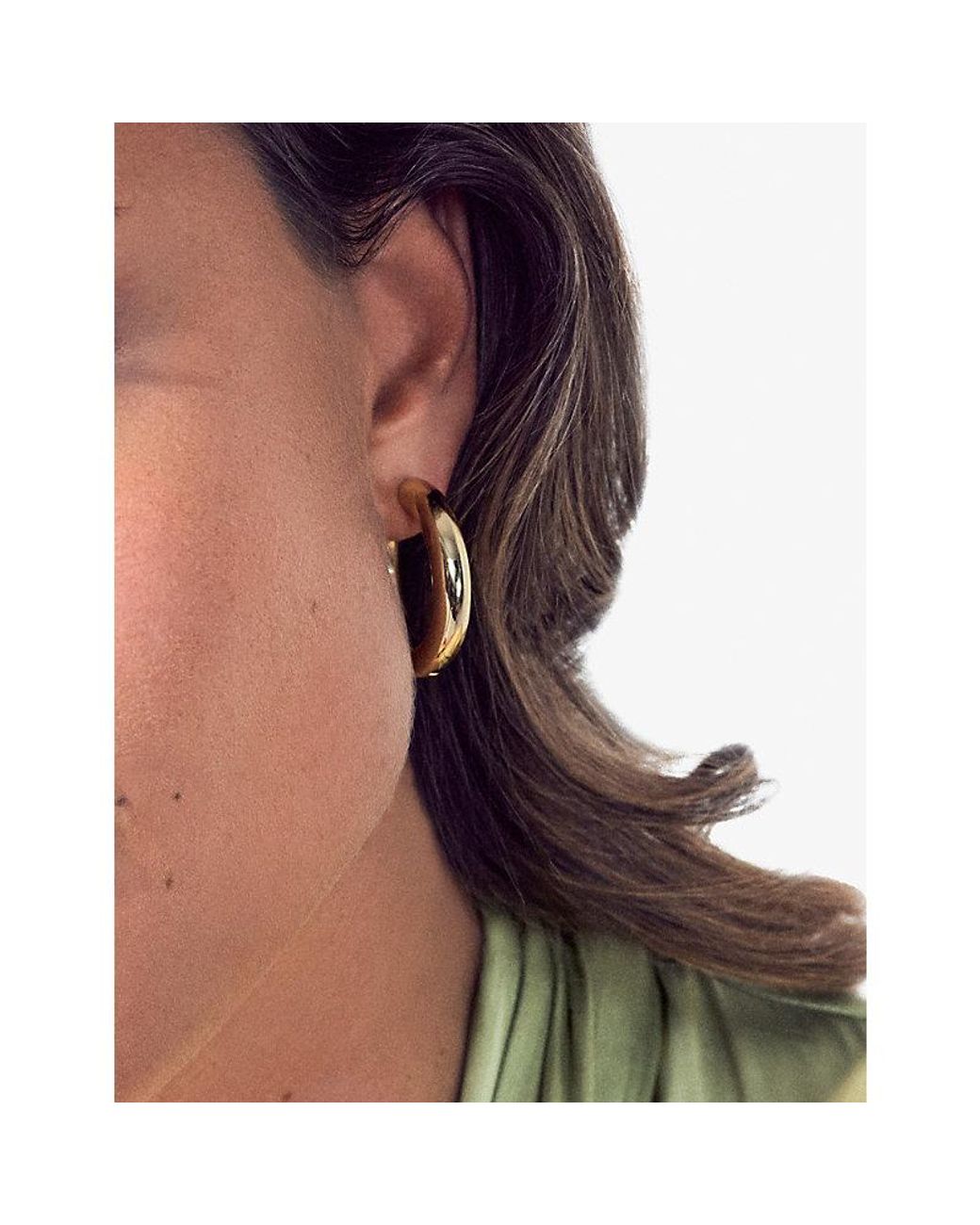 Sif Jakobs Metallic Carrara Pianura 18Ct-Plated 925 Sterling Hoop Earrings