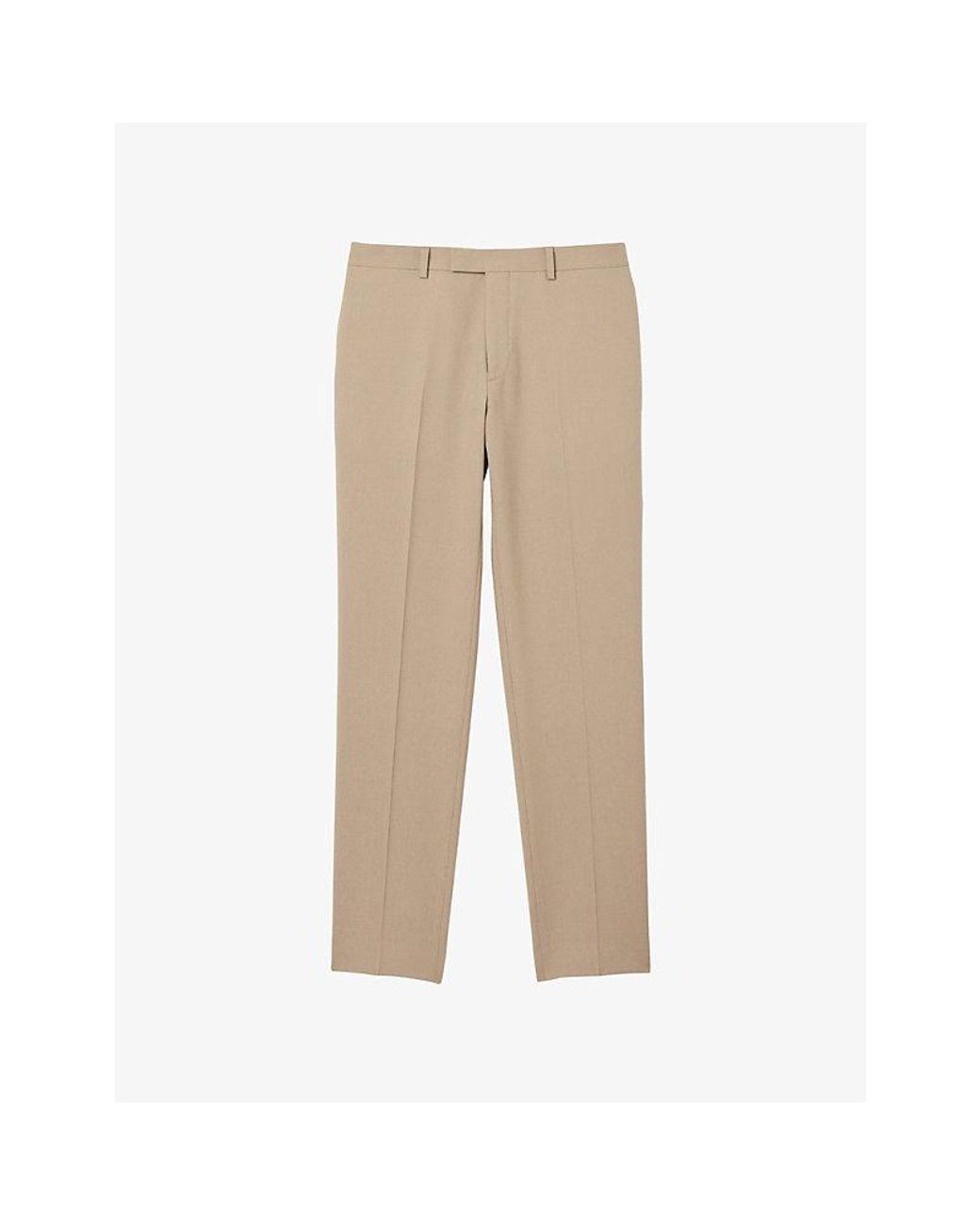 Sandro Natural Berkeley Slim-Fit Tapered Wool Trousers for men