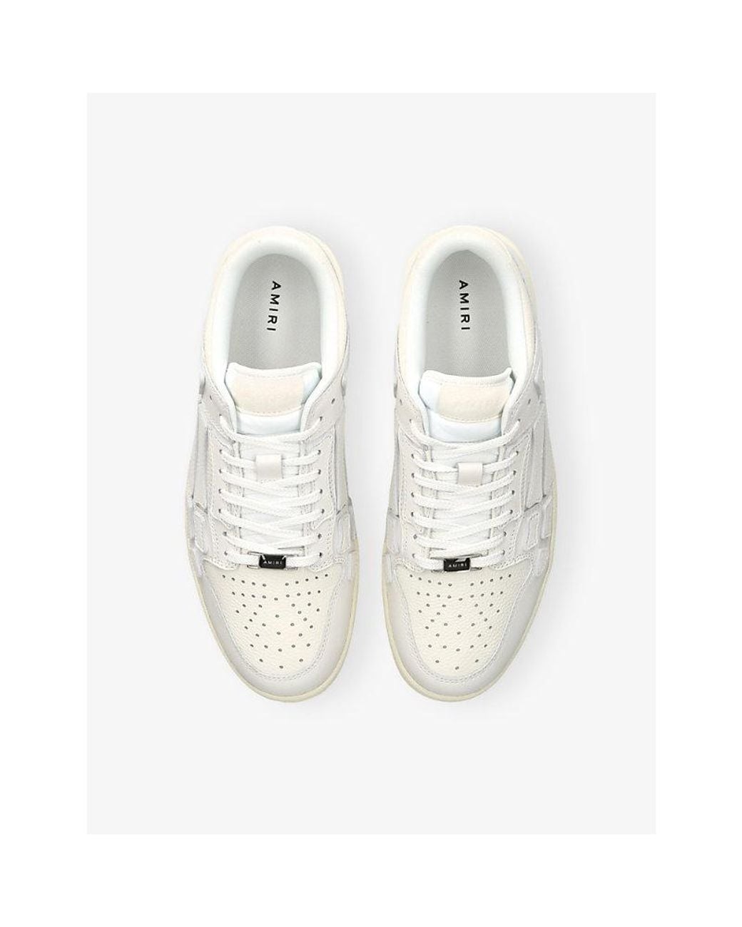 Amiri White Skel Leather Trainers for men