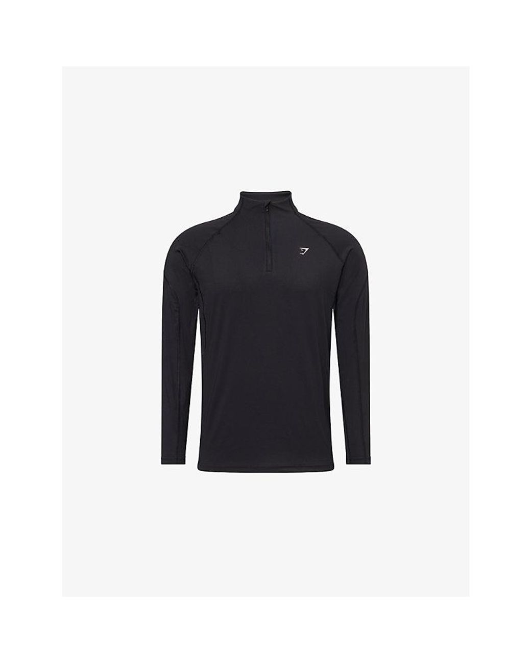GYMSHARK Blue Performance 1/4 Zip Stretch-Jersey Top for men