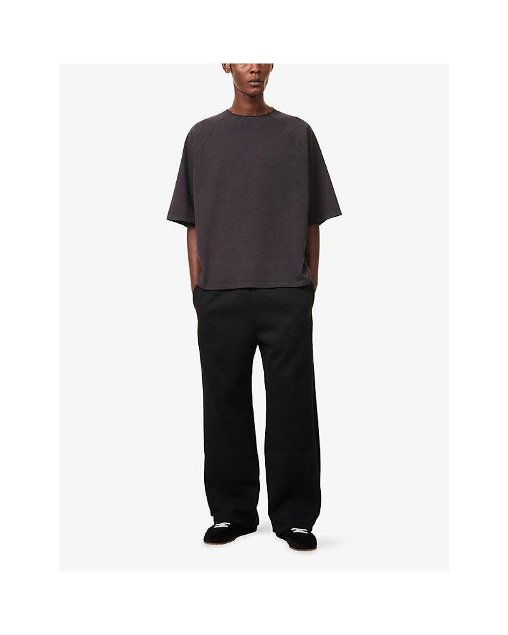 Seventh Blue Boxy-Fit Dropped-Shoulder Cotton T-Shirt for men
