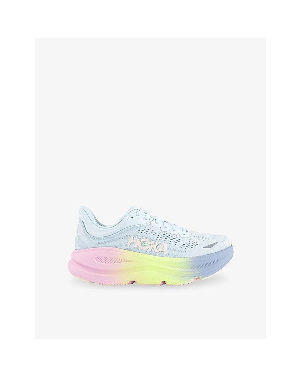 Hoka One One Blue Bondi 9 Woven Trainers