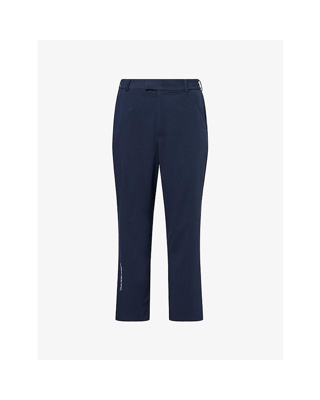 Malbon Blue Magnolia Coolcore Woven Trousers for men