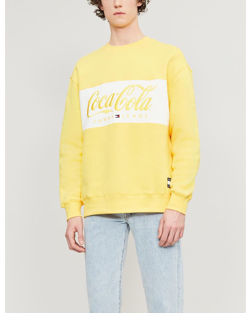 Tommy Hilfiger X Coca Cola Logo-print Cotton-blend Sweatshirt in Yellow for | Lyst Canada